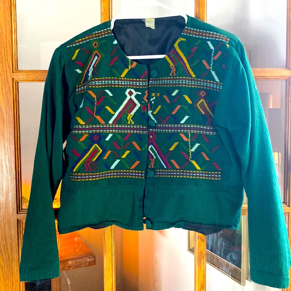 Vintage Embroidered Guatemalan Jacket